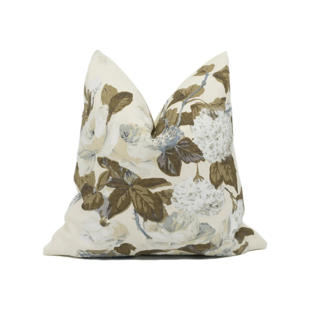 Cowtan and Tout Rose & Hydrangea Platinum / Teak Chic - Etsy | Etsy (US)