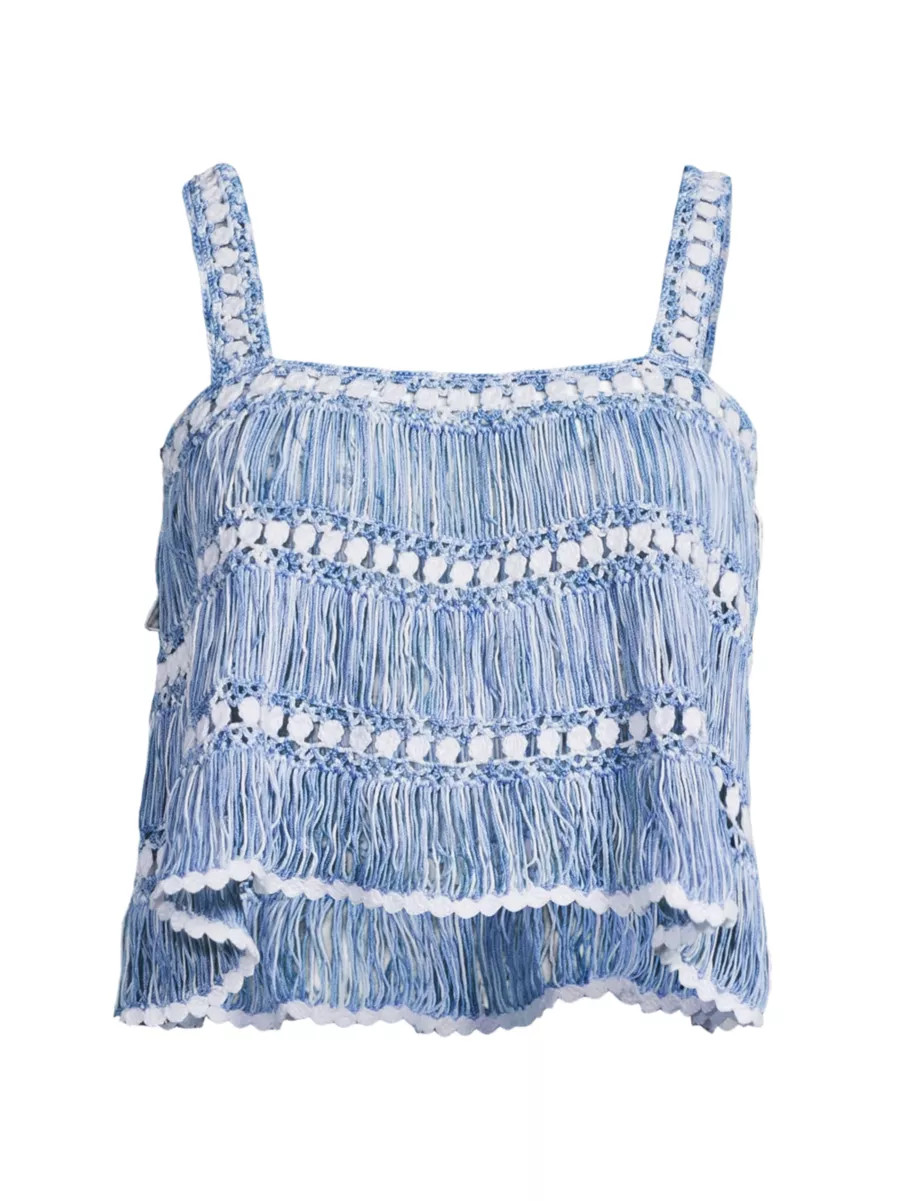 Elsa Crochet Crop Top | Saks Fifth Avenue