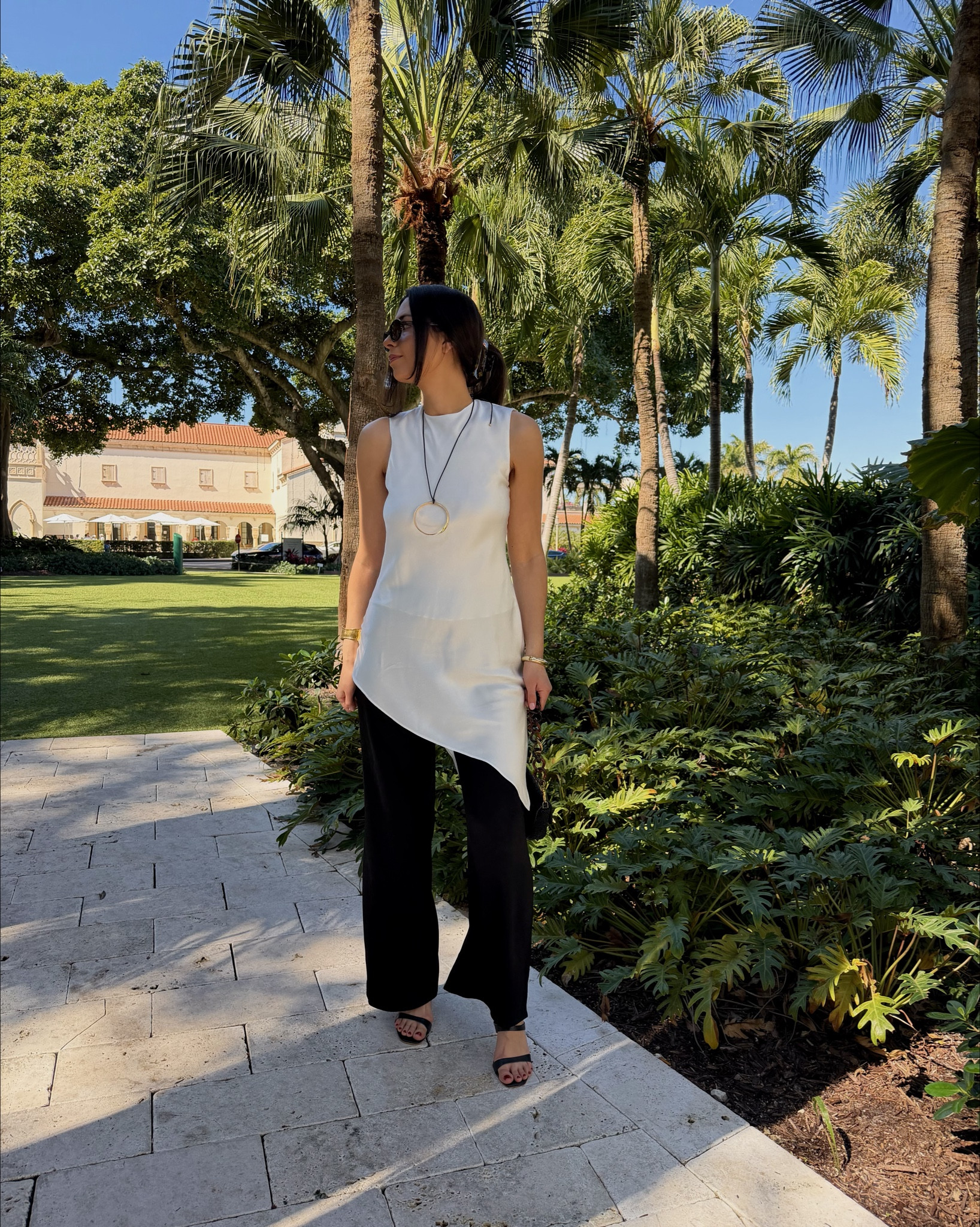 Vacation style, Florida, Boca Raton, vacation outfit, chic comfortable vacation outfits, asymmetrical top, black satin pants, vacation outfit inspiration 

Sized up to a medium in the top - also comes in black and navy blue

Sadly my beaded purse is thrifted Staud and I could not find a close match! 


#LTKootd #LTKTravel