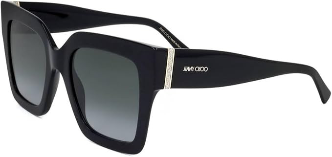 JIMMY CHOO EDNA/S Black/Grey Shaded 52/22/145 women Sunglasses | Amazon (US)