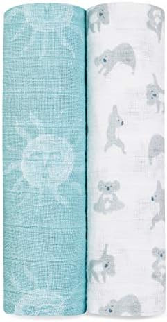 aden + anais Swaddle Blanket, Boutique Muslin Blankets for Girls & Boys, Baby Receiving Swaddles, Id | Amazon (US)