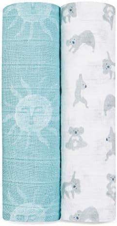 aden + anais Swaddle Blanket, Boutique Muslin Blankets for Girls & Boys, Baby Receiving Swaddles, Id | Amazon (US)
