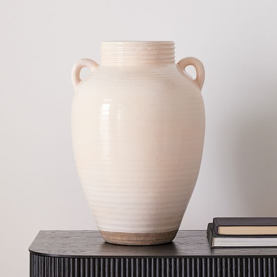 Jug Vases, Extra Large, Ecru, Ceramic, 19.5 in | West Elm (US)