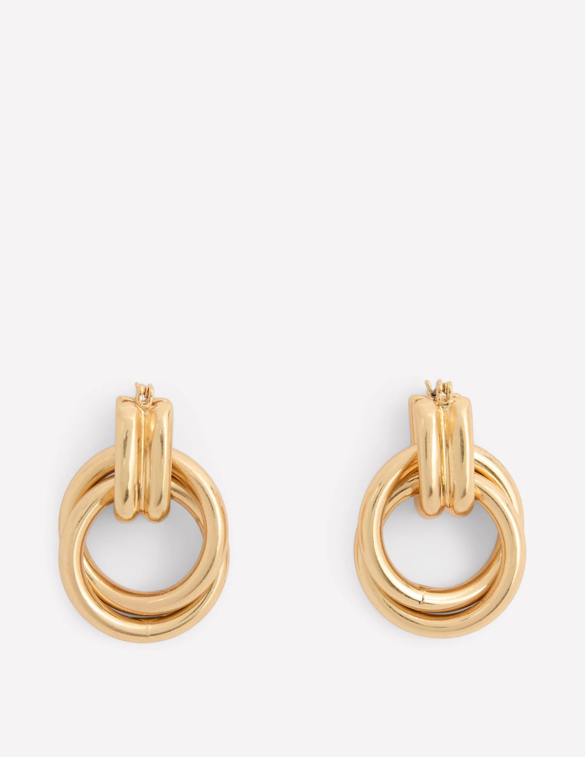 Double Twist Earrings-Gold Colour | Boden UK