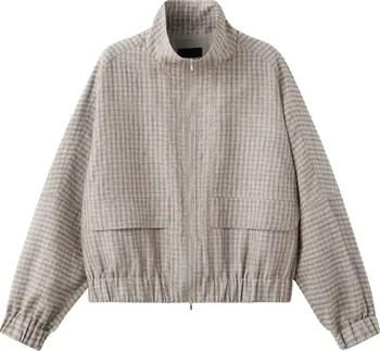 MANGO Check Bomber Jacket | Nordstrom | Nordstrom