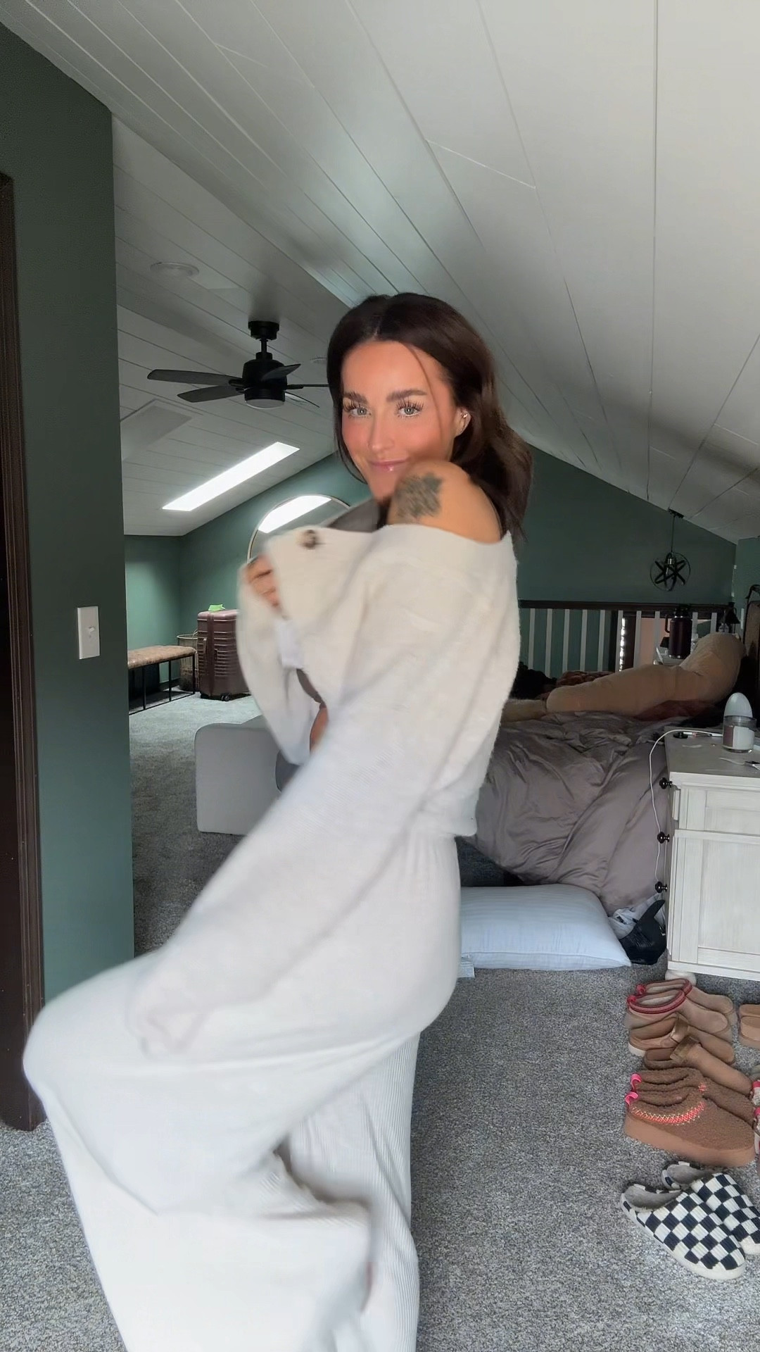 Target cozy fits! 
Wearing xs in bottoms (tts) 
Sweater medium (sized up) 
Slippers true to size 

#LTKFindsUnder50 #LTKHoliday #LTKSeasonal