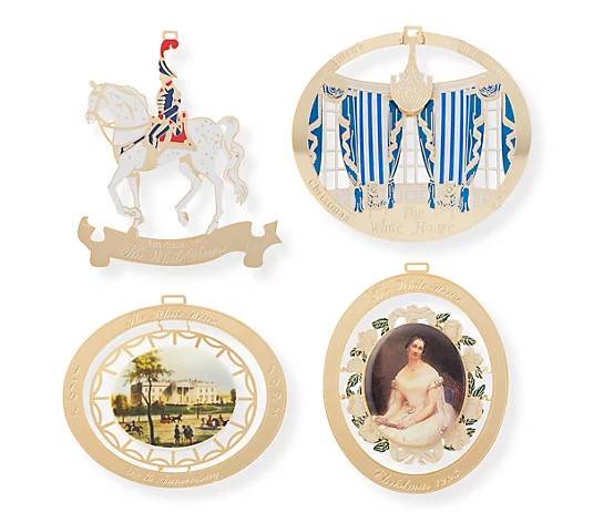 The Official White House Christmas Ornament Set1990 to 1993 - QVC.com | QVC