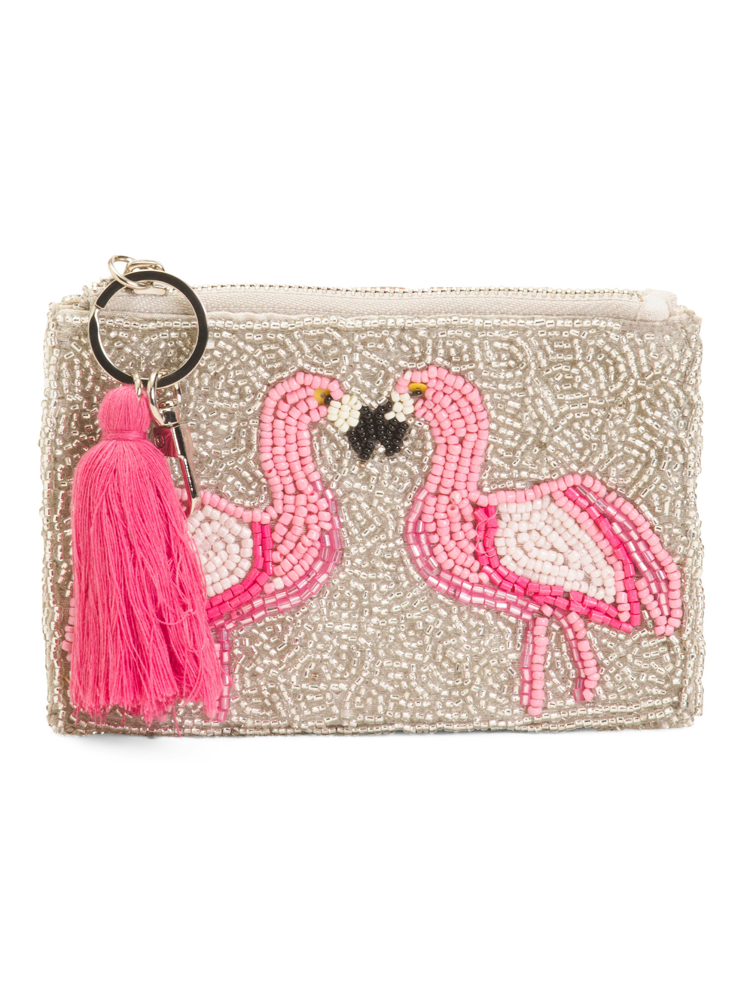 Handmade Beaded Flamingo Coin Purse | TJ Maxx