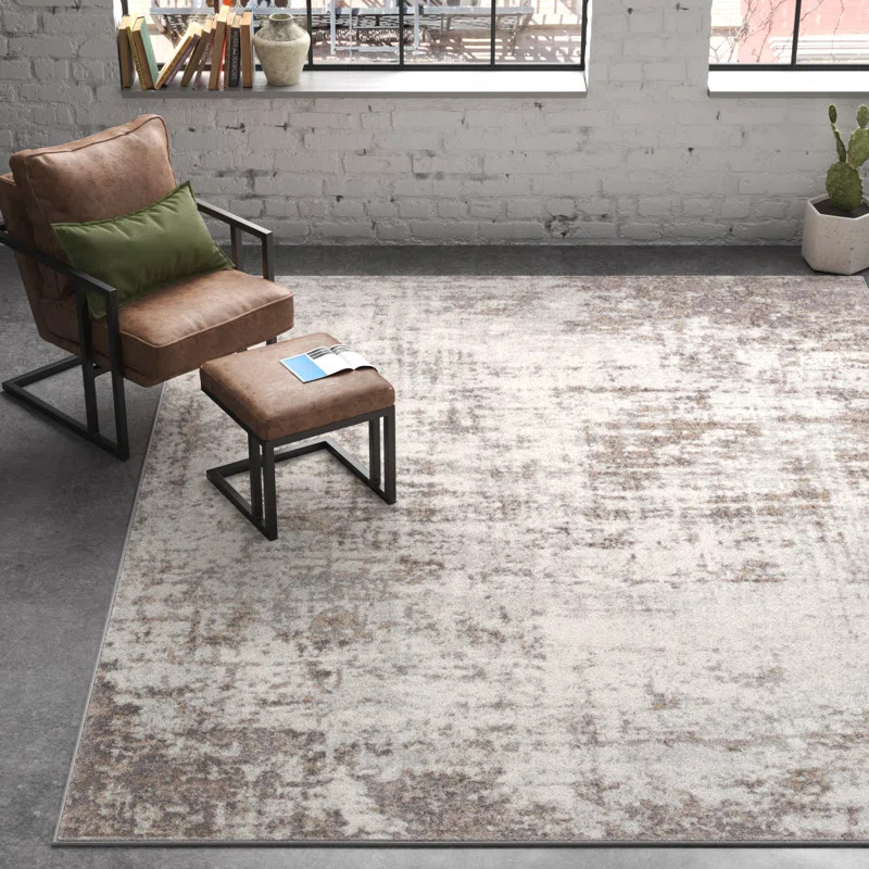 Haisley Performance Charcoal/Light Gray/White Rug | Wayfair North America
