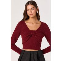 ASTR the Label | Bow Bolero & Tube Top Set in Maroon | Size XL | ASTR The Label (US)