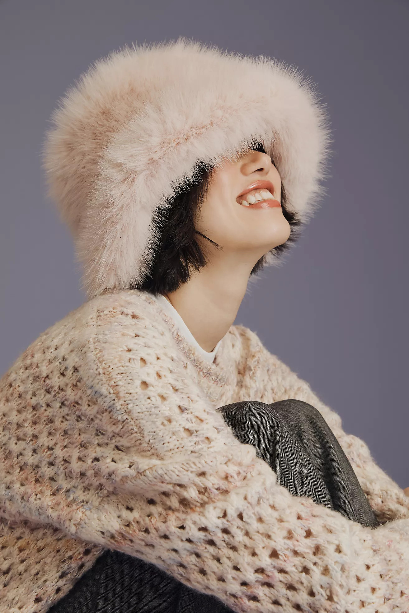 Maeve Faux Fur Bucket Hat | Anthropologie (US)