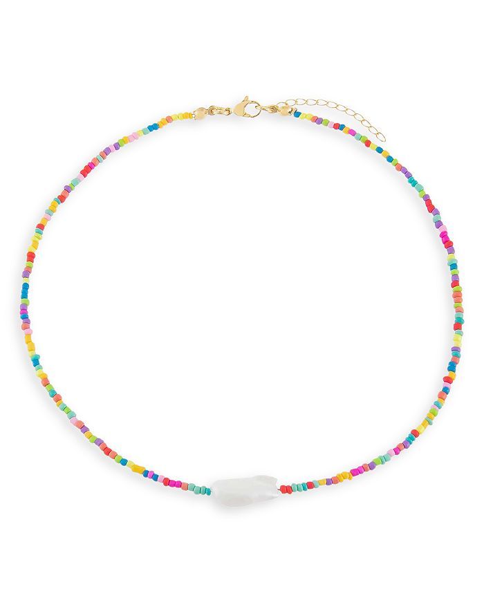 Color Bead & Freshwater Baroque Pearl Choker Necklace in Gold Tone, 13"-16" | Bloomingdale's (US)