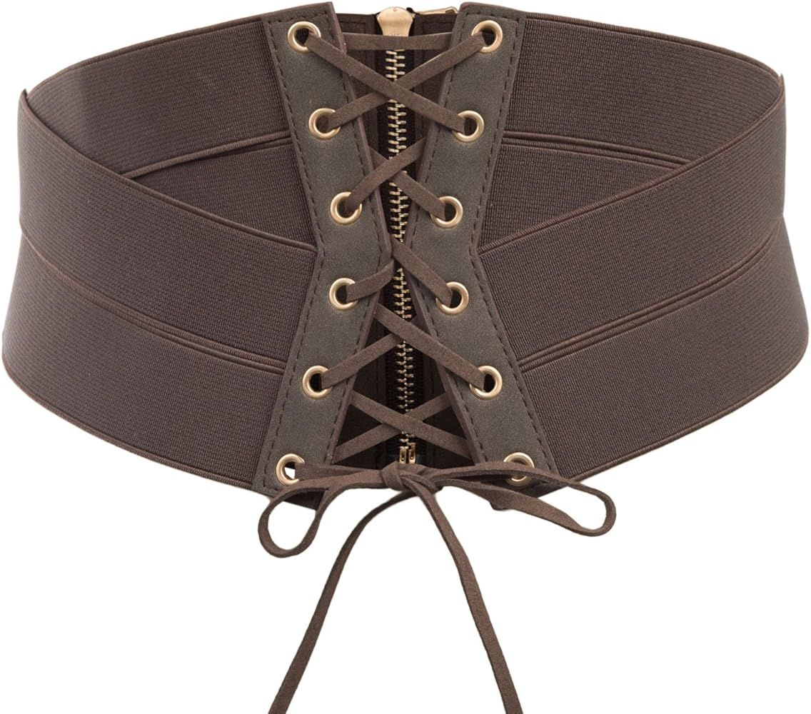 SCARLET DARKNESS Women Steampunk Lace-up Cinch Belt Tied Corset Belt | Amazon (US)