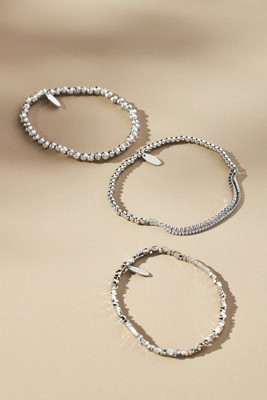 Mini Mixed Beaded Bracelets, Set of 3 | Anthropologie (US)
