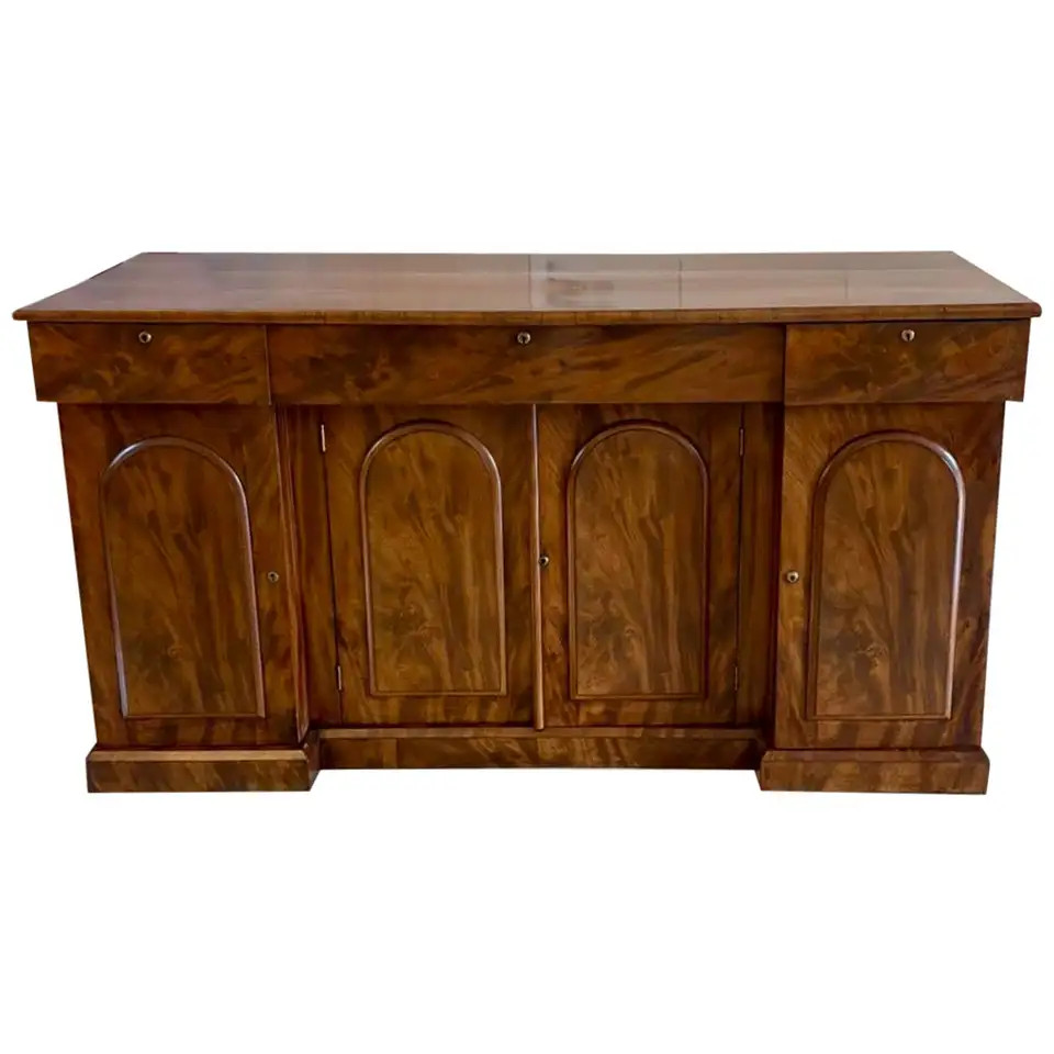 Antique Victorian Outstanding Quality Figured Mahogany Sideboard | 1stDibs