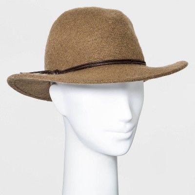 Women's Knit Fedora Hat - Universal Thread™ Taupe | Target