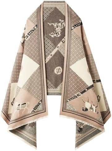 Women's Reversible Pashmina Shawl Wrap for Women Big Scarf Holiday Gifts | Amazon (US)