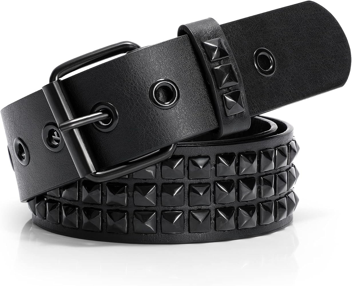 XZQTIVE Studded Belt Metal Punk Rock Rivet Belts for Women/Men Punk Leather Belt Gothic Belt Acce... | Amazon (US)