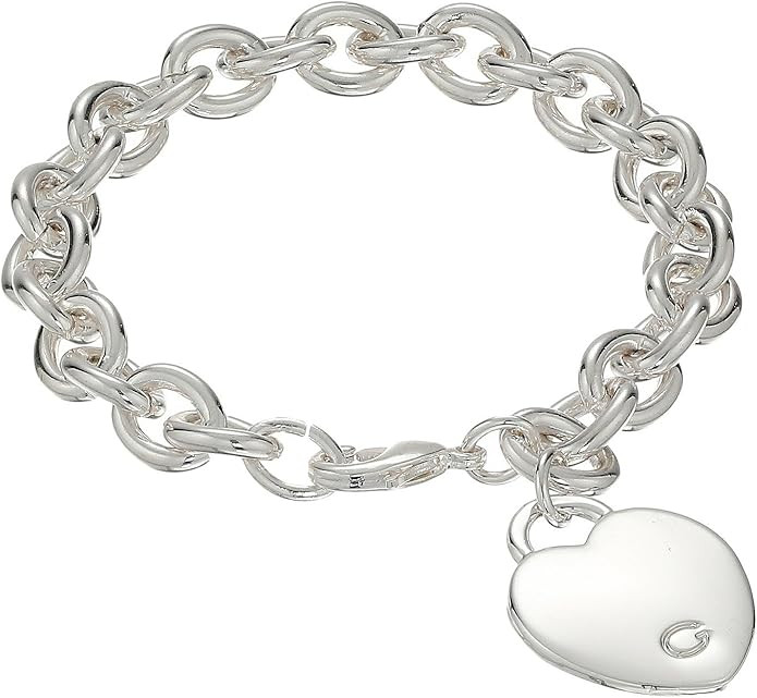 GUESS "Basic" G Logo Heart Link Bracelet | Amazon (US)