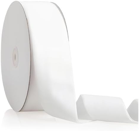 White Velvet Ribbon 2 inch x 20 Yards, Christmas Ribbon Perfect for Christmas Tree Wreath Flower ... | Amazon (US)