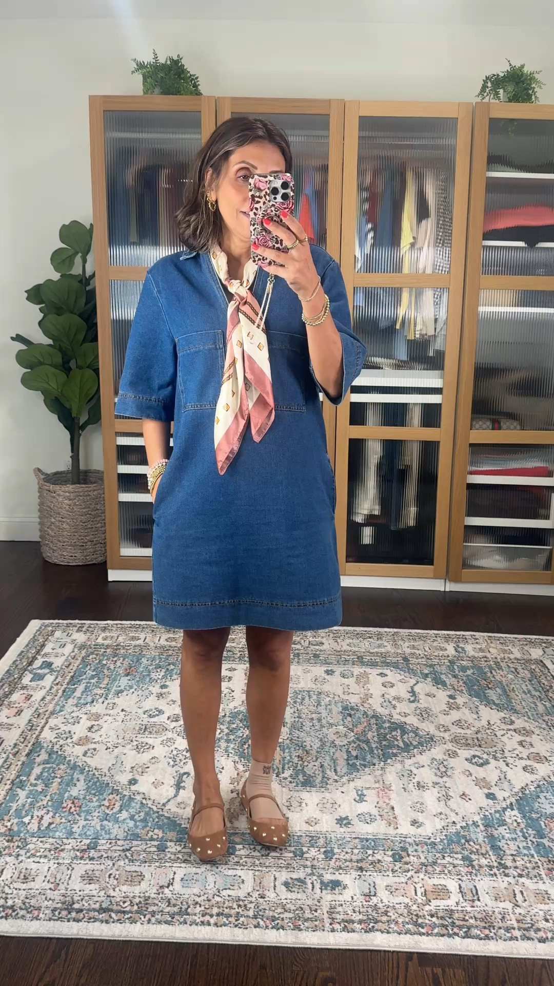 Denim dress 
Amazon dress
Fall dress 
Teacher ootd
Fall scarf

#LTKdayinmylife #LTKOver40 #LTKWorkwear