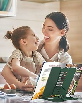 MSDADA Book Stand Metal Reading Rest Book Holder Adjustable Cookbook Documents Holder Portable St... | Amazon (US)