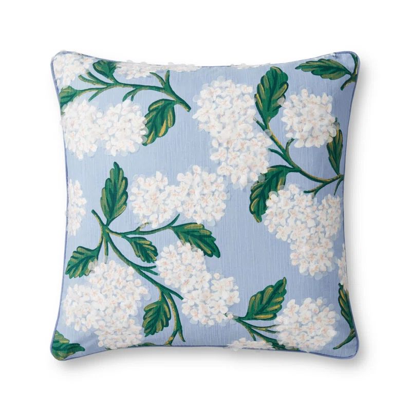 Rifle Paper Co. x Loloi Hydrangea 22" x 22" Pillow | Wayfair North America