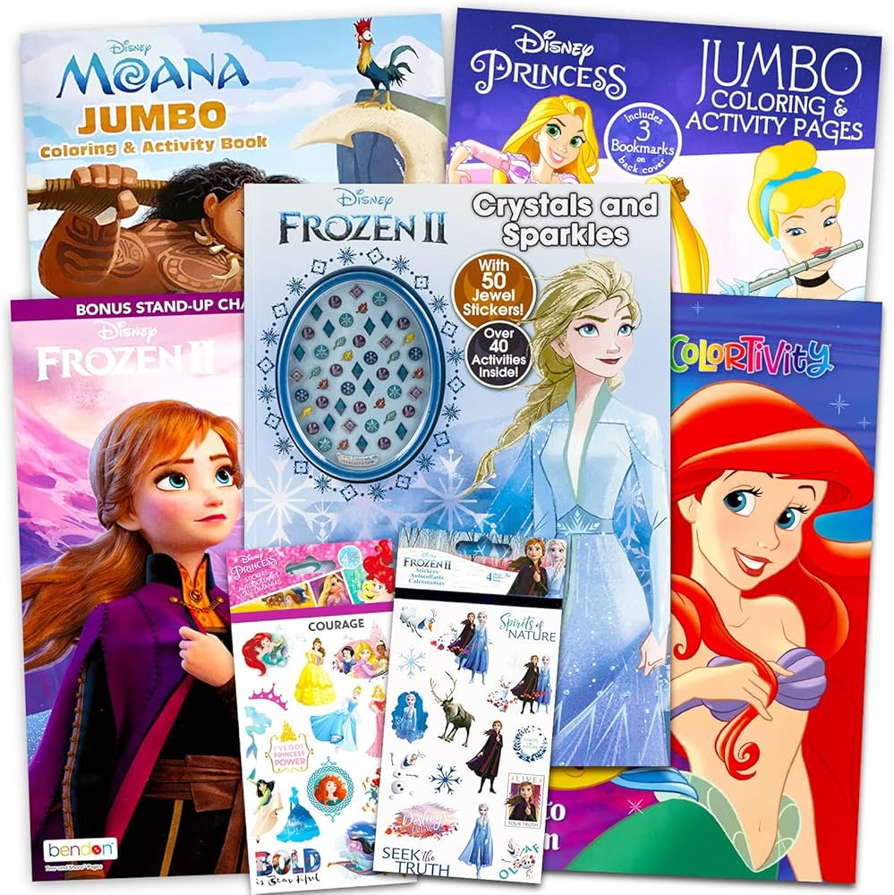 Disney Princess Coloring Book Super Set for Kids - Activities, Stickers and Games - Featuring Dis... | Amazon (US)