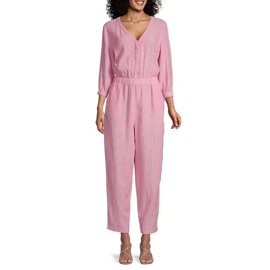 new!Liz Claiborne 3/4 Sleeve Jumpsuit | JCPenney