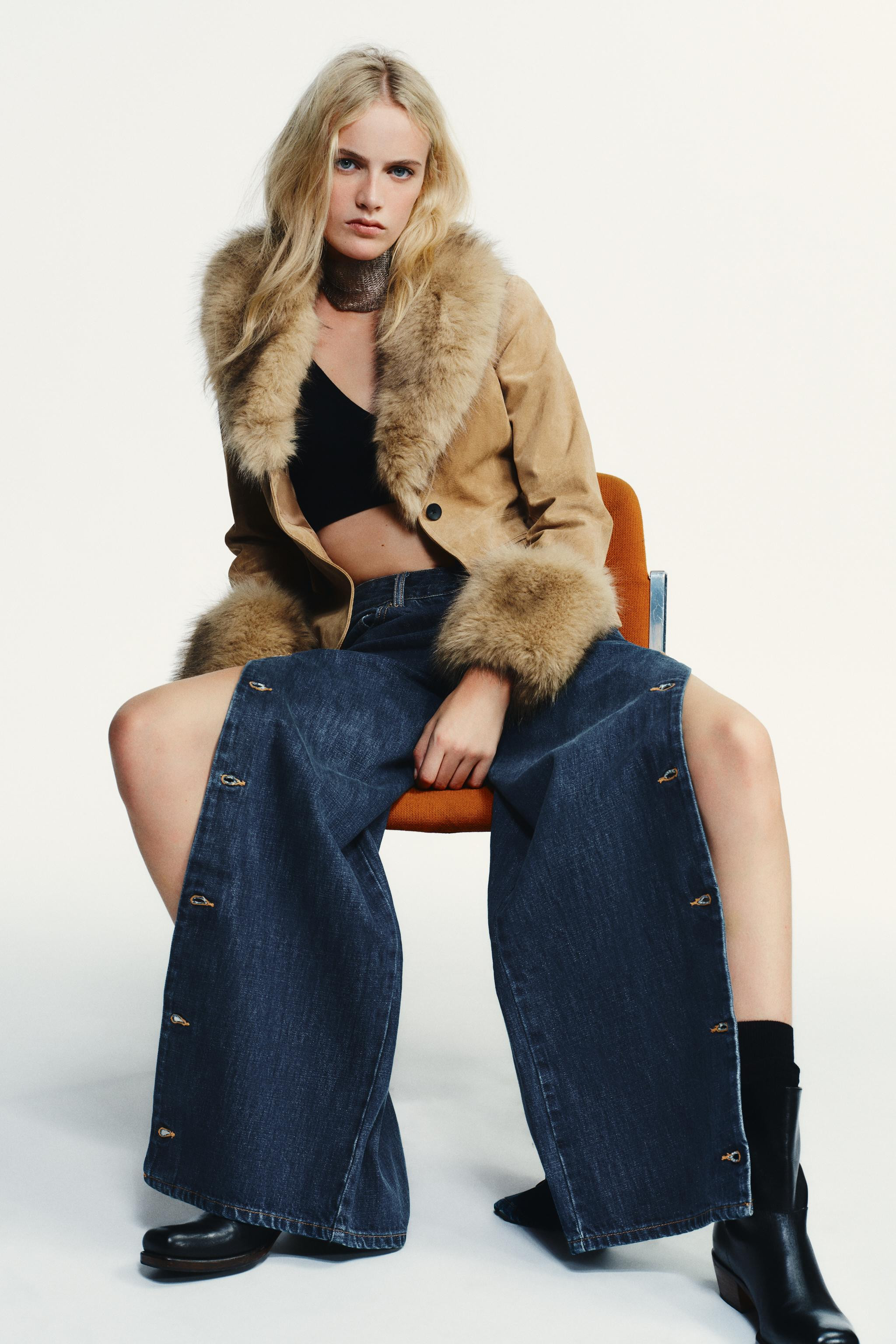 TRF MID-RISE BUTTONED BAGGY JEANS | Zara US