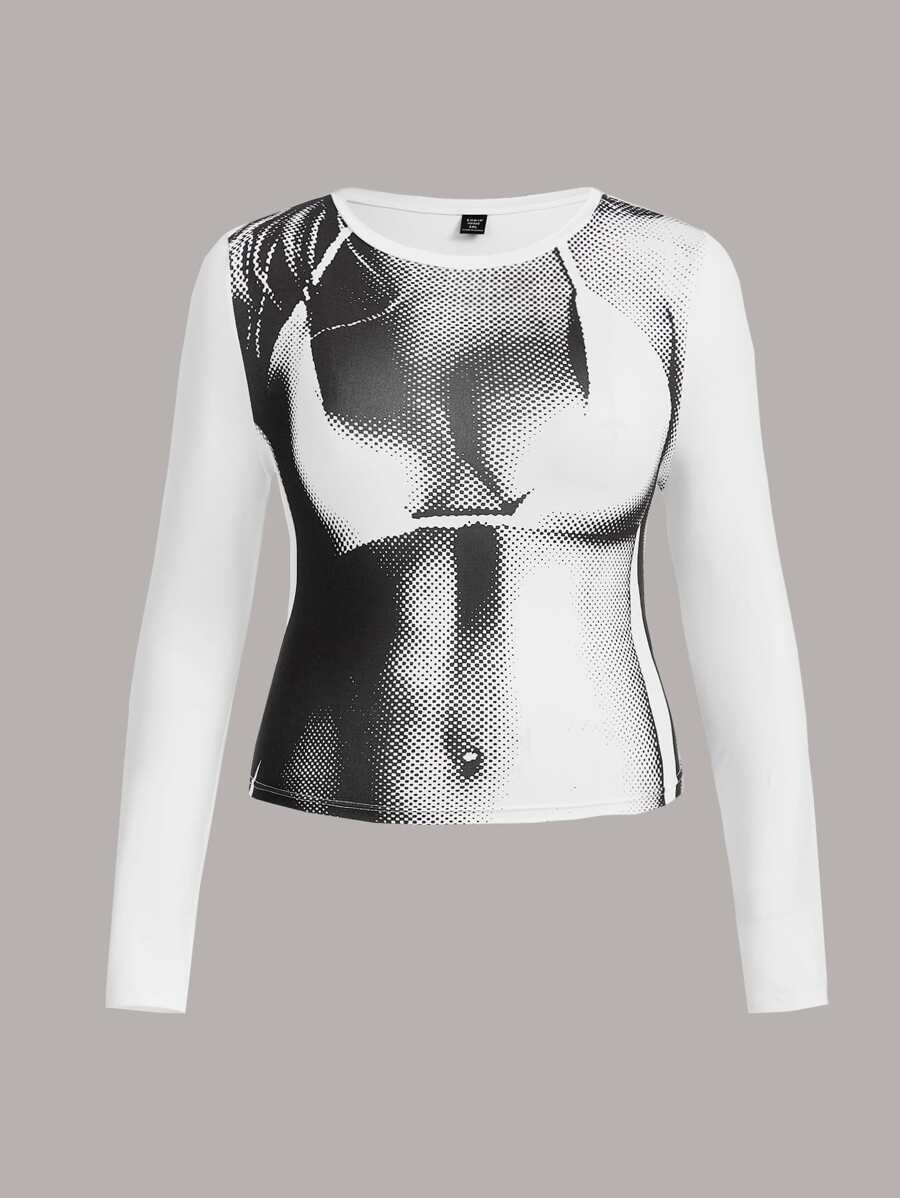 SHEIN ICON Plus Figure Graphic Tee SKU: sf2209167477307074(1000+ Reviews)Trending Y2K$8.99$8.54Jo... | SHEIN