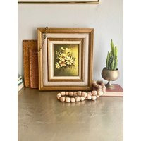 Vintage Yellow Flower Oil Painting Framed Daisy Black Eyed Susan 70S | Etsy (US)