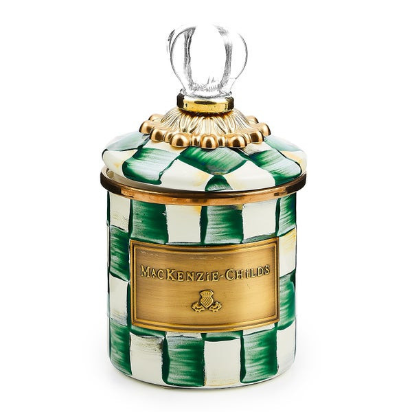 MacKenzie-Childs Emerald Check Mini Canister | MacKenzie-Childs