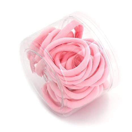 48PCS Seamless Sakura Pink Color High Elastic hair ties Ponytail Holders for Women Girls Teenager... | Amazon (US)