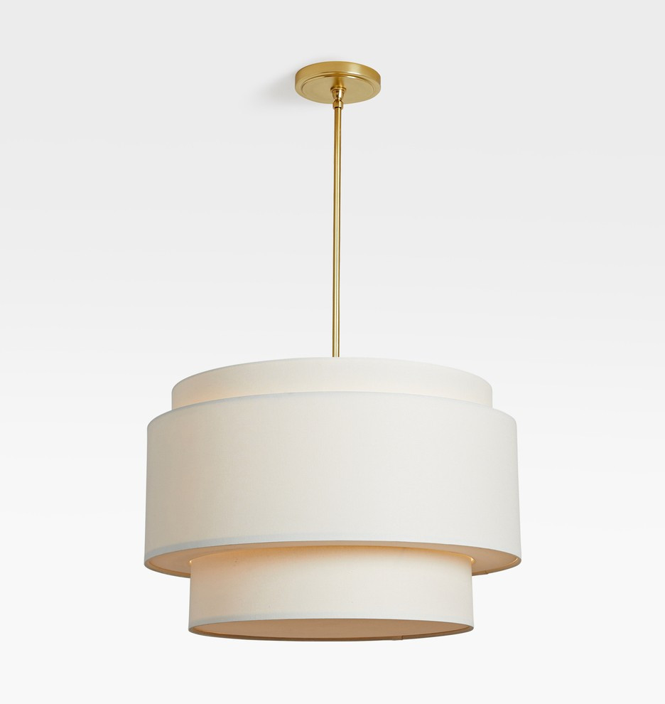 24" Tiered Drum Pendant | Rejuvenation