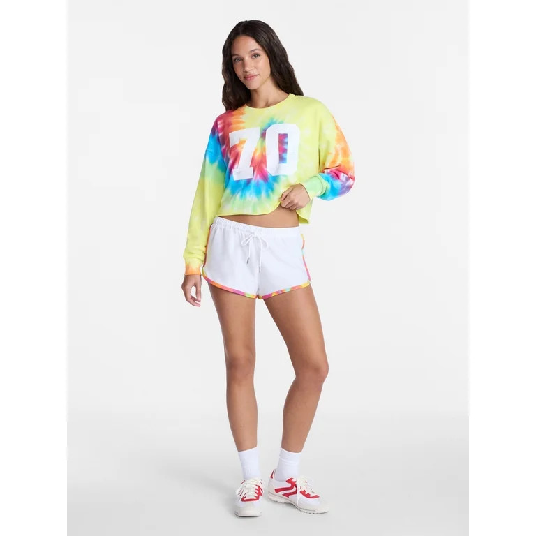 No Boundaries Pride Contrast Binding Mesh Dolphin Shorts, 2'' Inseam, Women's XXS-XXL | Walmart (US)
