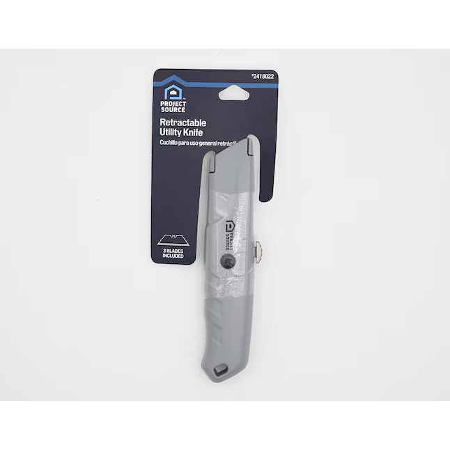 Project Source 3/4-in 3 -Blade Retractable Utility Knife with On Tool Blade Storage Lowes.com | Lowe's