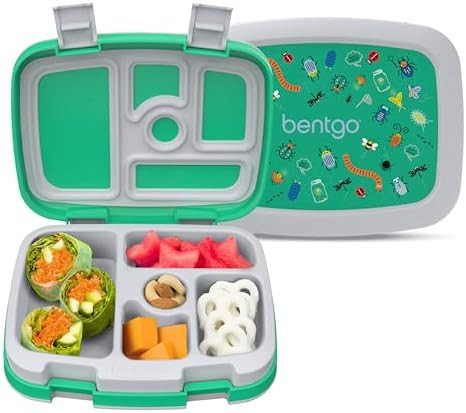 Bentgo Kids Prints Leak-Proof 5-Compartment Bento-Style Kids Lunch Box | Ideal Portion Sizes for ... | Amazon (US)
