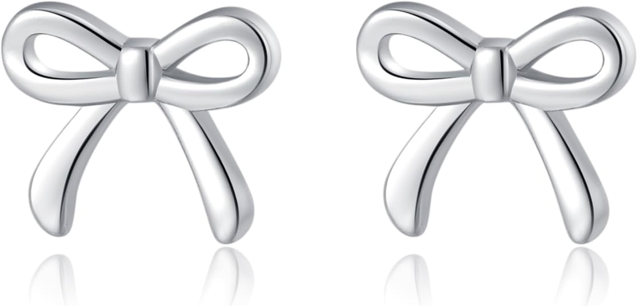 SLUYNZ Solid 925 Sterling Silver Tiny Bow Earrings Stud for Women Teens Small Bowknot post Stud E... | Amazon (US)