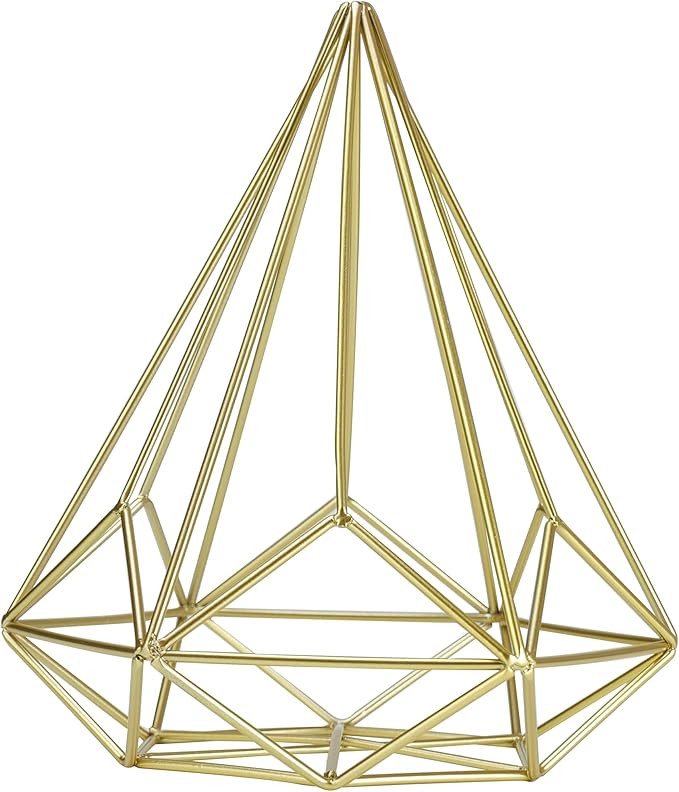BYHER Gold Decor for Living Room Bedroom Bookshelf Coffee Table, Modern Style Figurine Decorative... | Amazon (US)