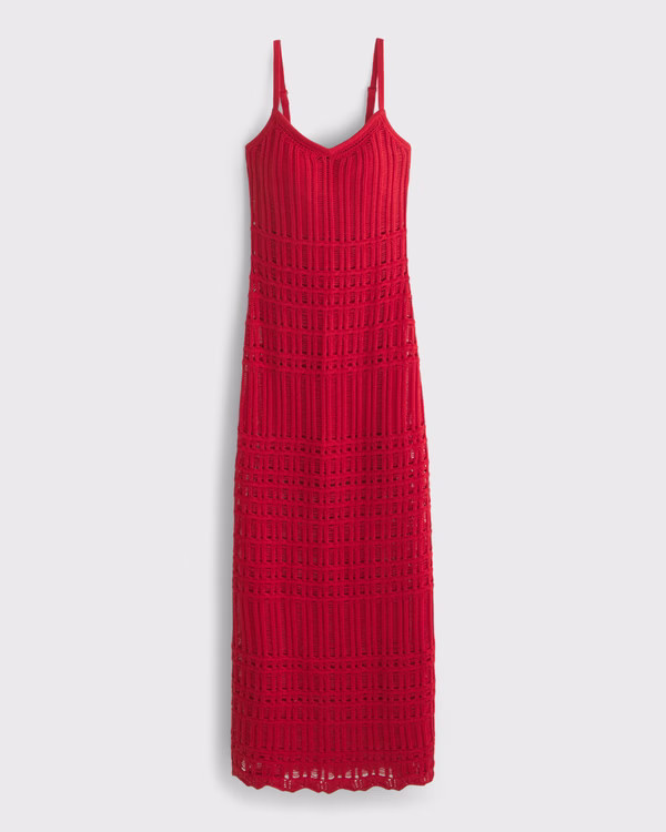 Women's Crochet-Style Maxi Dress | Women's Dresses & Jumpsuits | Abercrombie.com | Abercrombie & Fitch (US)