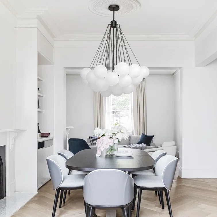 Dharmendr 3 - Light Glass Globe Bubble Chandelier | Wayfair Professional