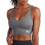 PUMA Women's Seamless Sports Bra, Heather Grey, X-Large | Amazon (US)