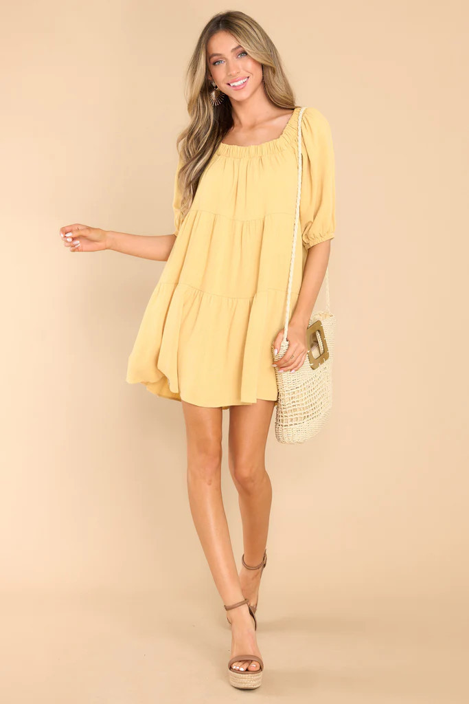 Keep It Easy Yellow Dress | Red Dress 