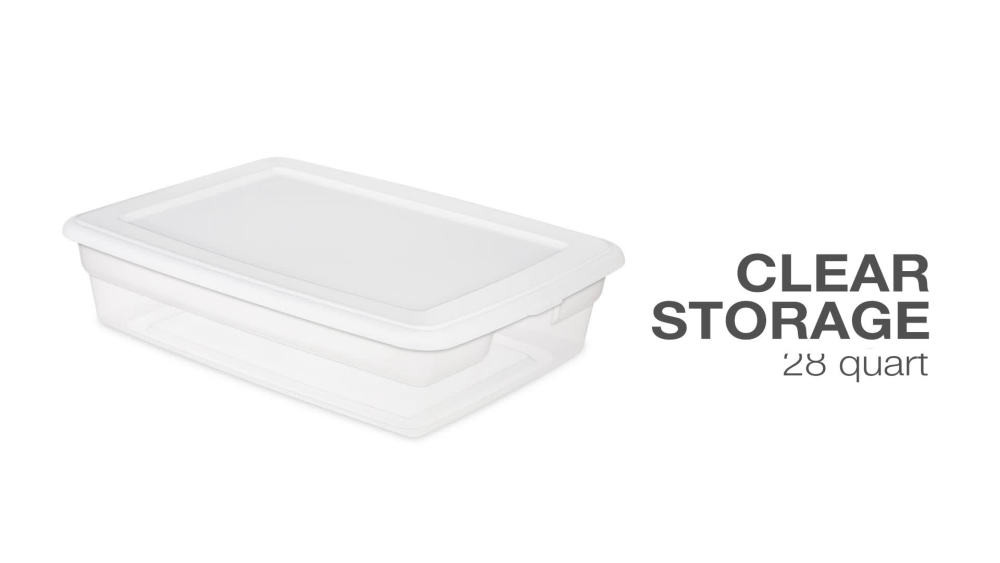 Sterilite Set of (2) 28 Qt. Storage Boxes Plastic, Titanium | Walmart (US)