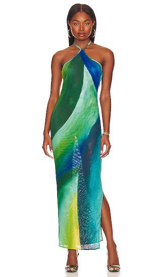 x REVOLVE Saira Dress in Emerald Ocean | Revolve Clothing (Global)