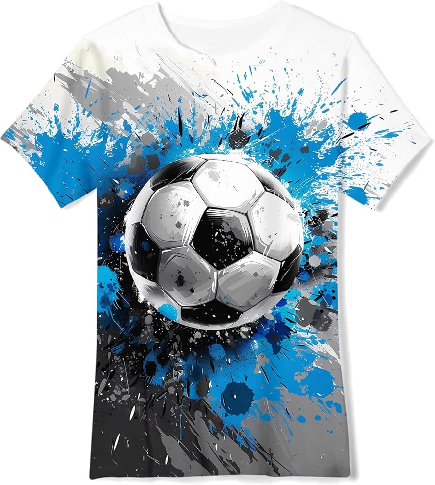 3D Graphic Short Sleeve Shirts Boys Girls Cool T-Shirt Unisex Novelty Tees for 7-12 Years Teens | Amazon (US)