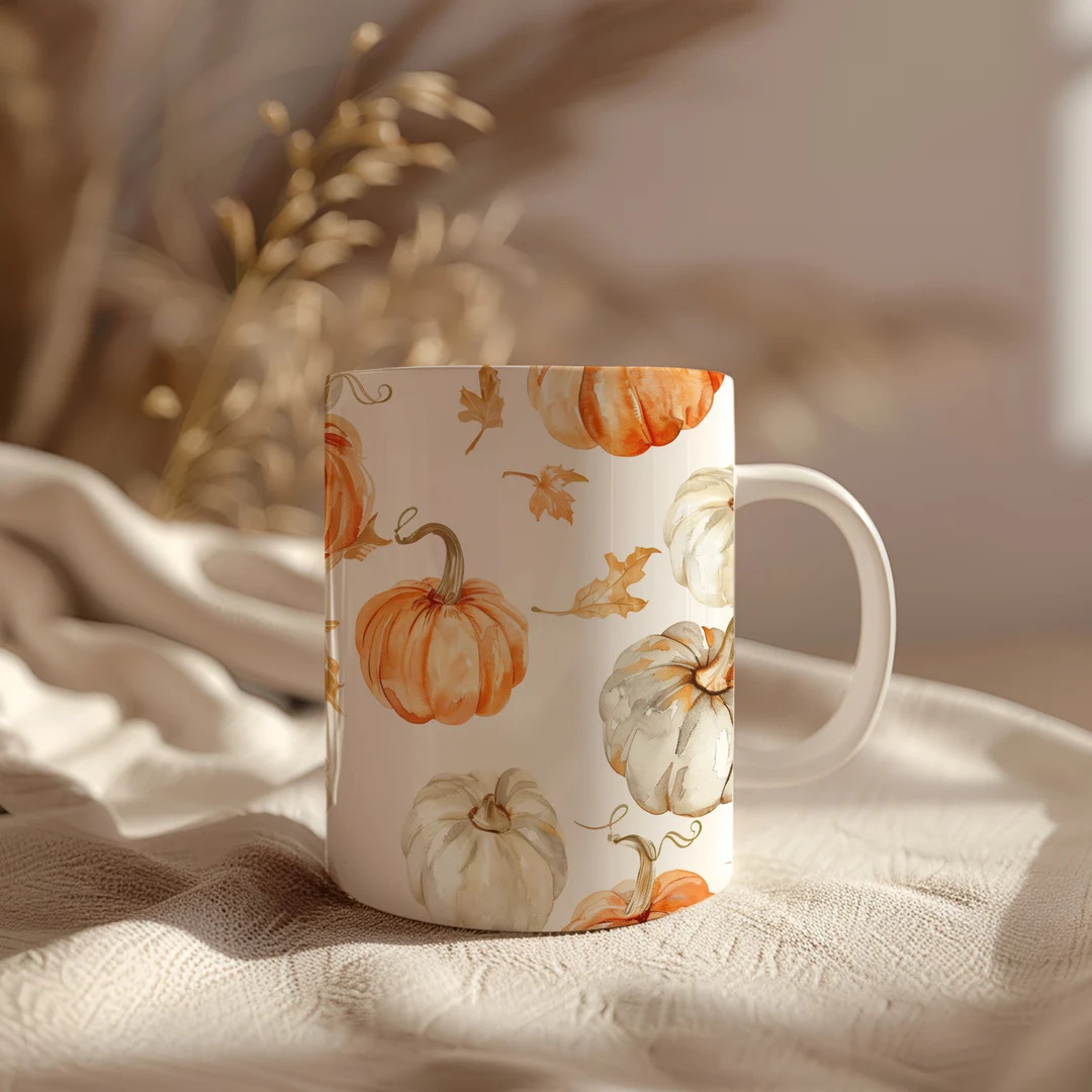 Pumpkin Mug, Fall Coffee Mugs, Coffee Mugs for Fall Season, Fun Autumn Coffee Mug, Cute Pumpkin M... | Etsy (US)