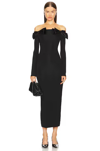 L'Academie by Marianna Dinara Midi Dress in Black from Revolve.com | Revolve Clothing (Global)