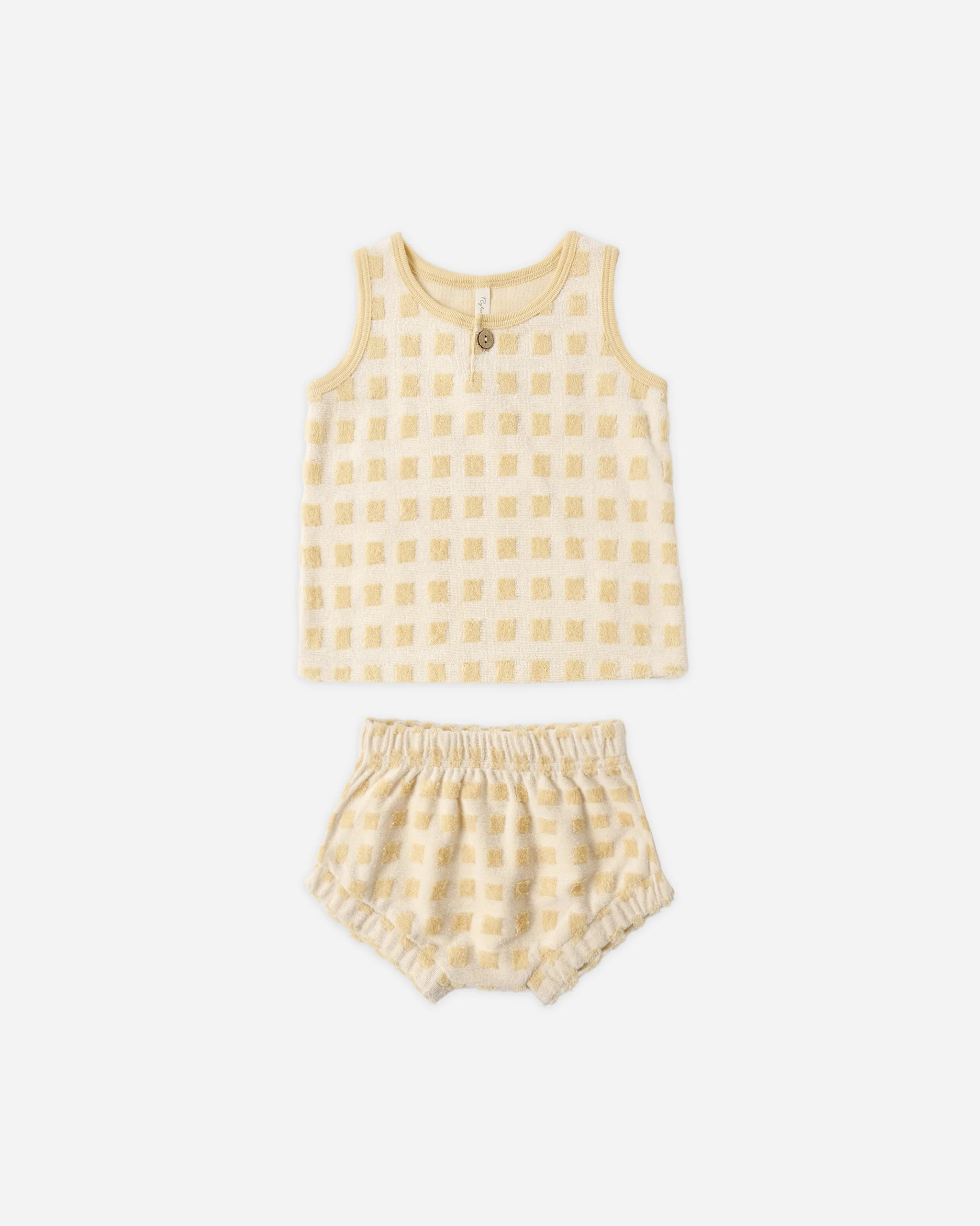 Baby Tank Set Butterscotch Grid | Rylee + Cru